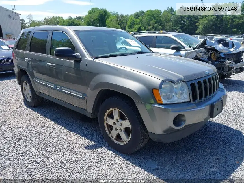 2007 Jeep Grand Cherokee Laredo VIN: 1J8GR48K07C597248 Lot: 42591781
