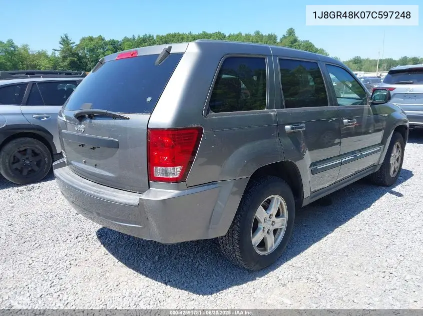 2007 Jeep Grand Cherokee Laredo VIN: 1J8GR48K07C597248 Lot: 42591781