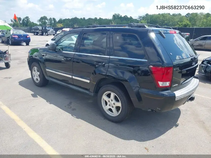 2007 Jeep Grand Cherokee Limited VIN: 1J8HS58237C663290 Lot: 42606216