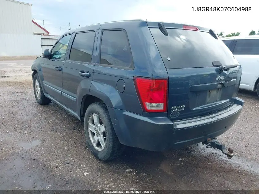 2007 Jeep Grand Cherokee Laredo VIN: 1J8GR48K07C604988 Lot: 42606337