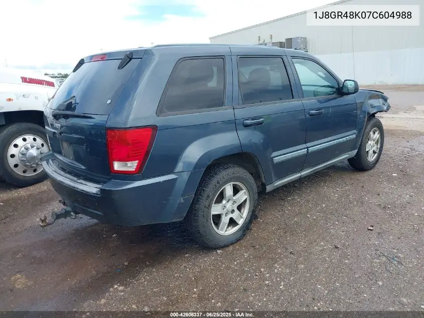2007 Jeep Grand Cherokee Laredo VIN: 1J8GR48K07C604988 Lot: 42606337