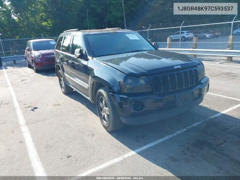 2007 Jeep Grand Cherokee Laredo VIN: 1J8GR48K97C593537 Lot: 42625333