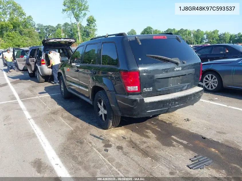 2007 Jeep Grand Cherokee Laredo VIN: 1J8GR48K97C593537 Lot: 42625333