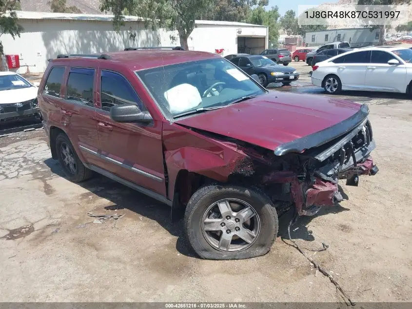 2007 Jeep Grand Cherokee Laredo VIN: 1J8GR48K87C531997 Lot: 42651216