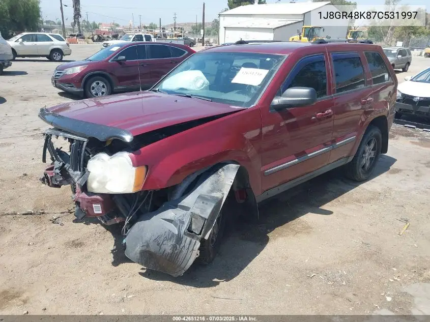 2007 Jeep Grand Cherokee Laredo VIN: 1J8GR48K87C531997 Lot: 42651216