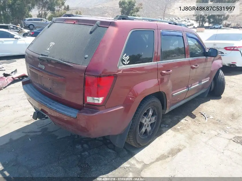 2007 Jeep Grand Cherokee Laredo VIN: 1J8GR48K87C531997 Lot: 42651216