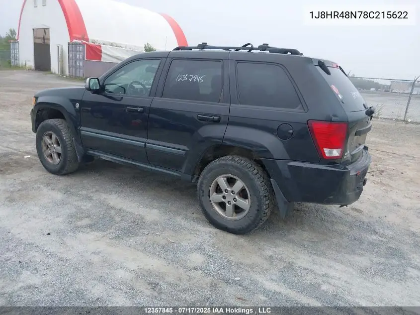 2008 Jeep Grand Cherokee Laredo VIN: 1J8HR48N78C215622 Lot: 12357845