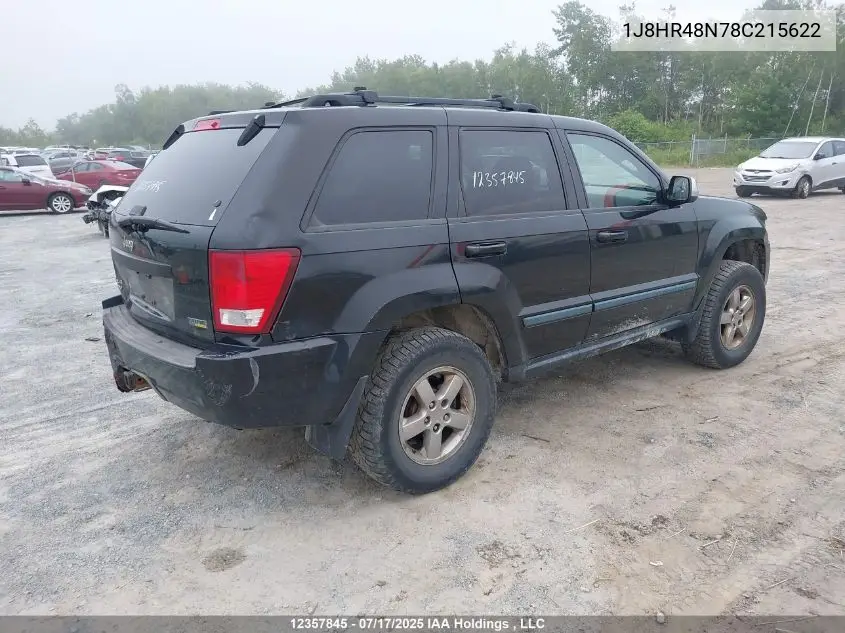2008 Jeep Grand Cherokee Laredo VIN: 1J8HR48N78C215622 Lot: 12357845