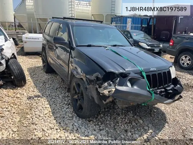 2008 Jeep Grand Cherokee Laredo VIN: 1J8HR48MX8C197589 Lot: 20214572