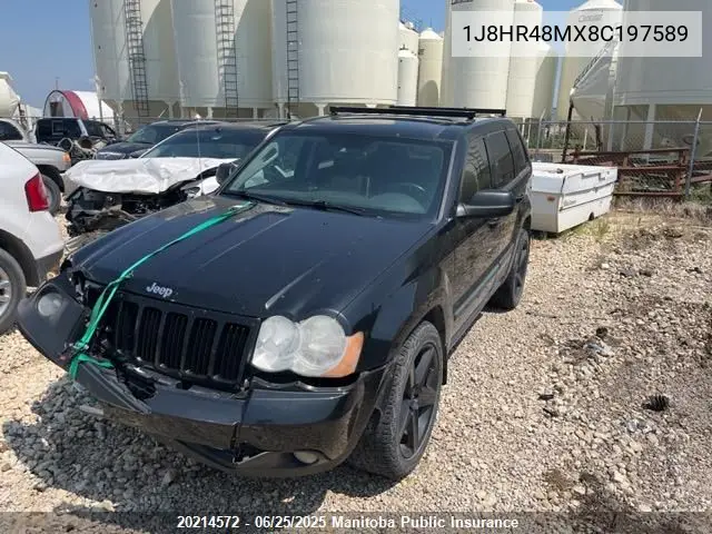 2008 Jeep Grand Cherokee Laredo VIN: 1J8HR48MX8C197589 Lot: 20214572