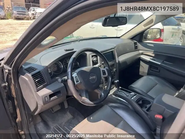 2008 Jeep Grand Cherokee Laredo VIN: 1J8HR48MX8C197589 Lot: 20214572