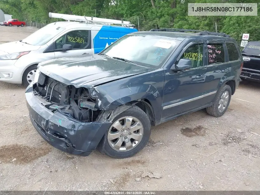 2008 Jeep Grand Cherokee Limited VIN: 1J8HR58N08C177186 Lot: 42242931