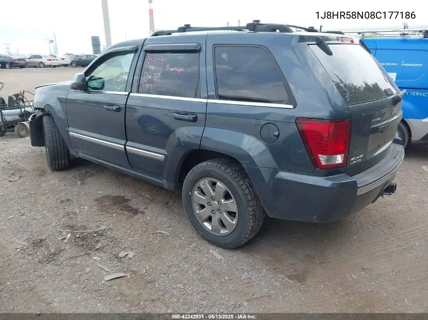 2008 Jeep Grand Cherokee Limited VIN: 1J8HR58N08C177186 Lot: 42242931
