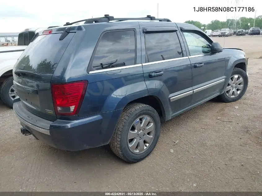 2008 Jeep Grand Cherokee Limited VIN: 1J8HR58N08C177186 Lot: 42242931
