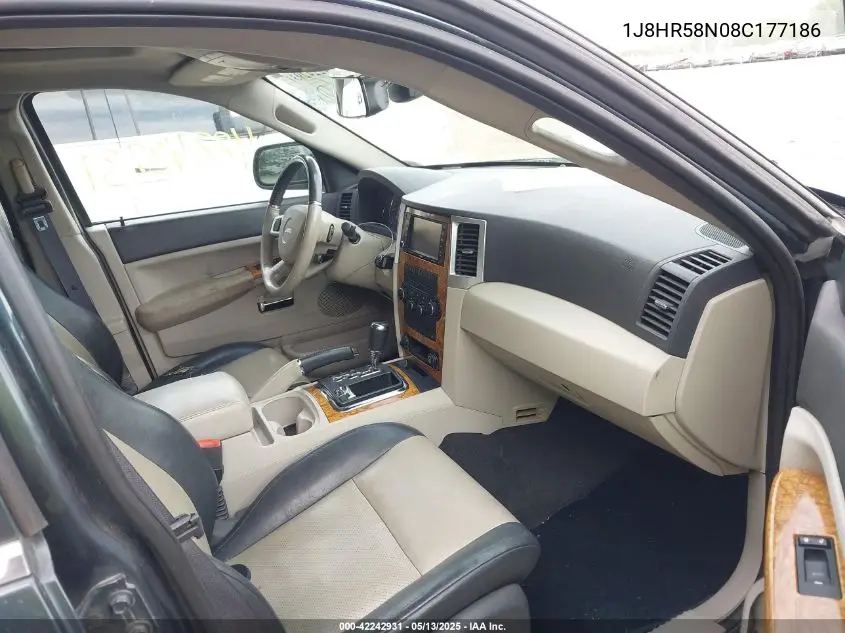 2008 Jeep Grand Cherokee Limited VIN: 1J8HR58N08C177186 Lot: 42242931