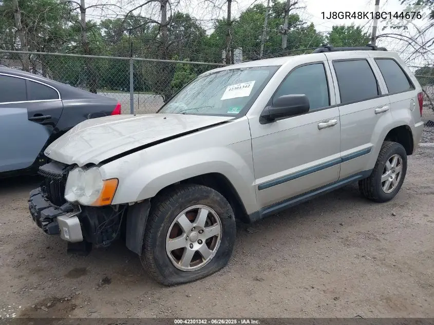 2008 Jeep Grand Cherokee Laredo VIN: 1J8GR48K18C144676 Lot: 42301342