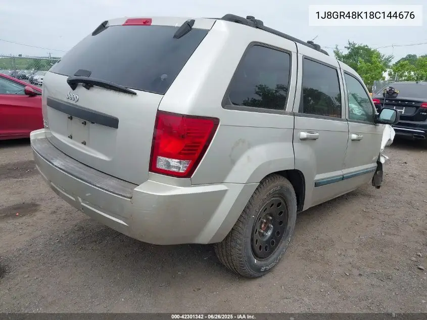 2008 Jeep Grand Cherokee Laredo VIN: 1J8GR48K18C144676 Lot: 42301342