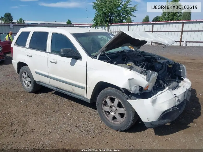 2008 Jeep Grand Cherokee Laredo VIN: 1J8GR48KX8C102619 Lot: 42597534