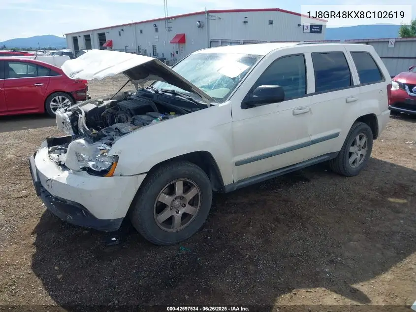 2008 Jeep Grand Cherokee Laredo VIN: 1J8GR48KX8C102619 Lot: 42597534