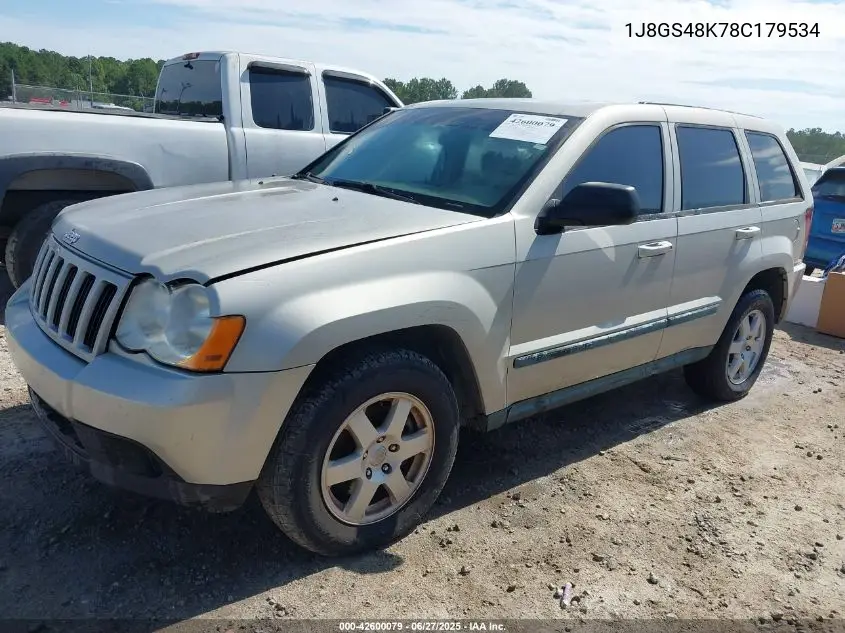 2008 Jeep Grand Cherokee Laredo VIN: 1J8GS48K78C179534 Lot: 42600079