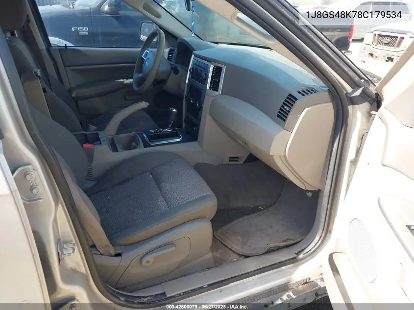 2008 Jeep Grand Cherokee Laredo VIN: 1J8GS48K78C179534 Lot: 42600079