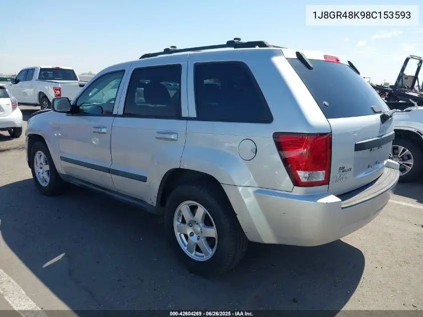 2008 Jeep Grand Cherokee Laredo VIN: 1J8GR48K98C153593 Lot: 42604269