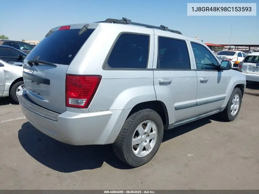 2008 Jeep Grand Cherokee Laredo VIN: 1J8GR48K98C153593 Lot: 42604269