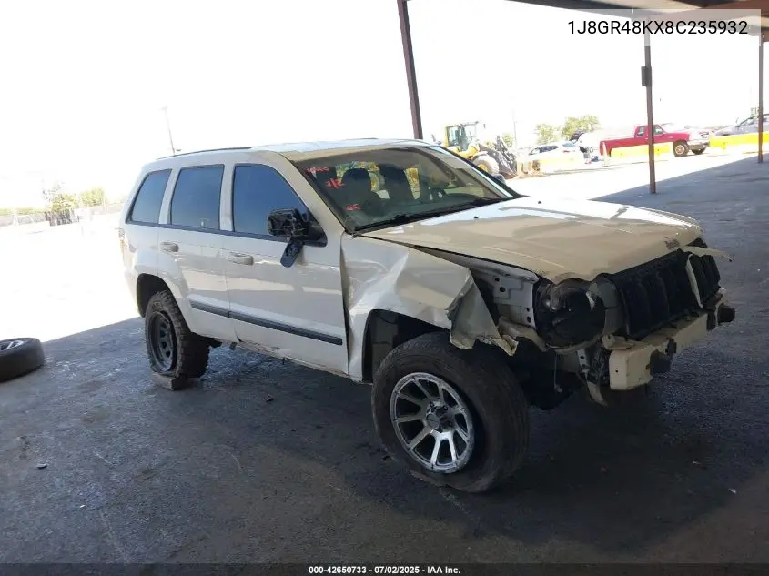 2008 Jeep Grand Cherokee Laredo VIN: 1J8GR48KX8C235932 Lot: 42650733