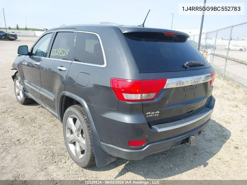 2011 Jeep Grand Cherokee Limited VIN: 1J4RR5GG9BC552783 Lot: 12329524