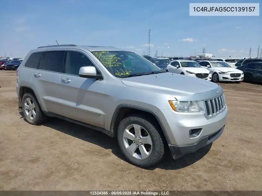 2012 Jeep Grand Cherokee Laredo VIN: 1C4RJFAG5CC139157 Lot: 12324385