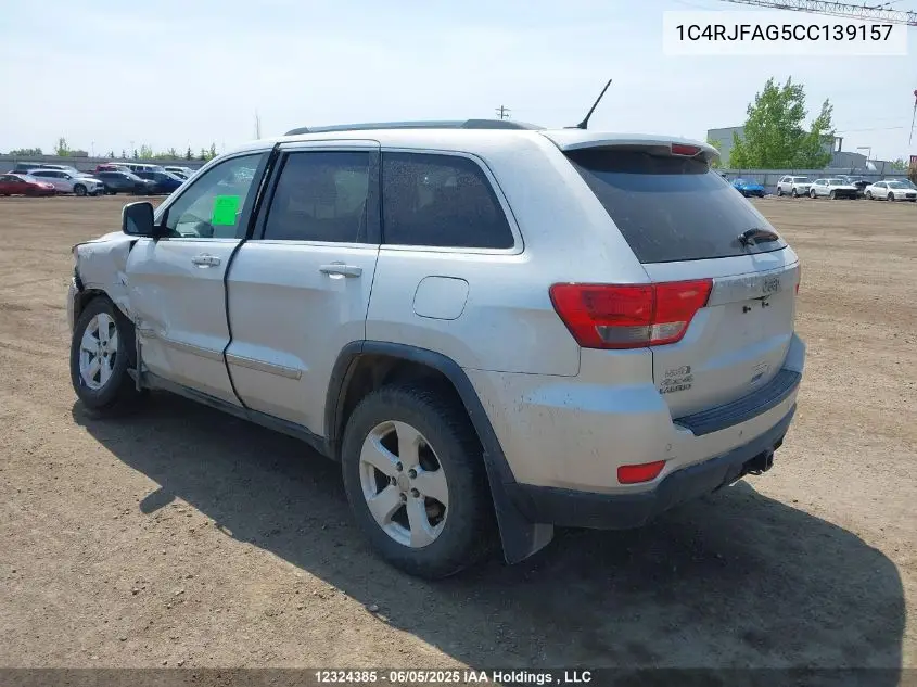 2012 Jeep Grand Cherokee Laredo VIN: 1C4RJFAG5CC139157 Lot: 12324385