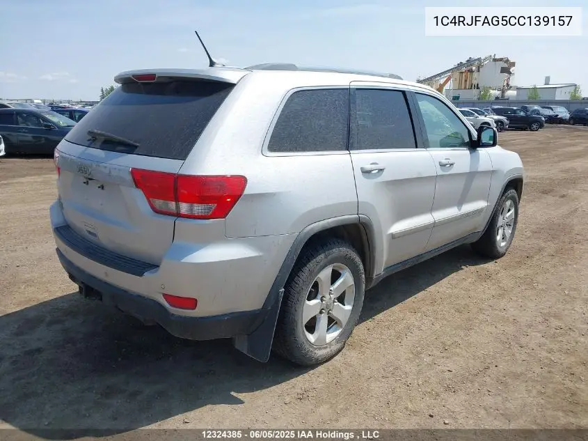 2012 Jeep Grand Cherokee Laredo VIN: 1C4RJFAG5CC139157 Lot: 12324385