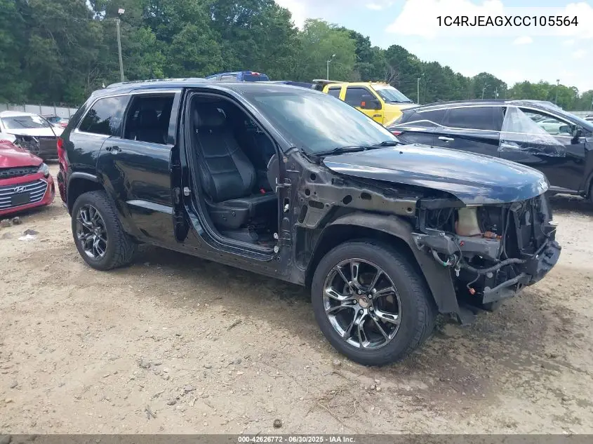 1C4RJEAGXCC105564 2012 Jeep Grand Cherokee Laredo