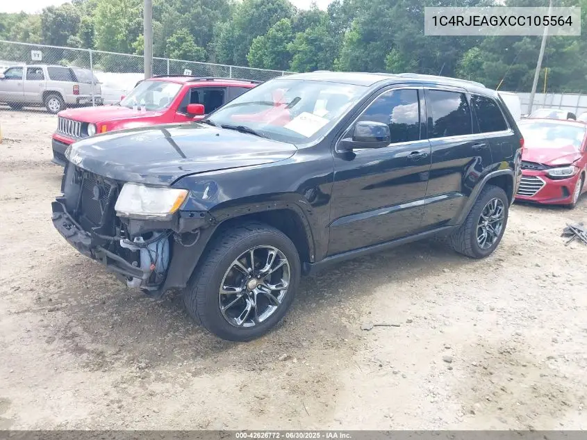 1C4RJEAGXCC105564 2012 Jeep Grand Cherokee Laredo