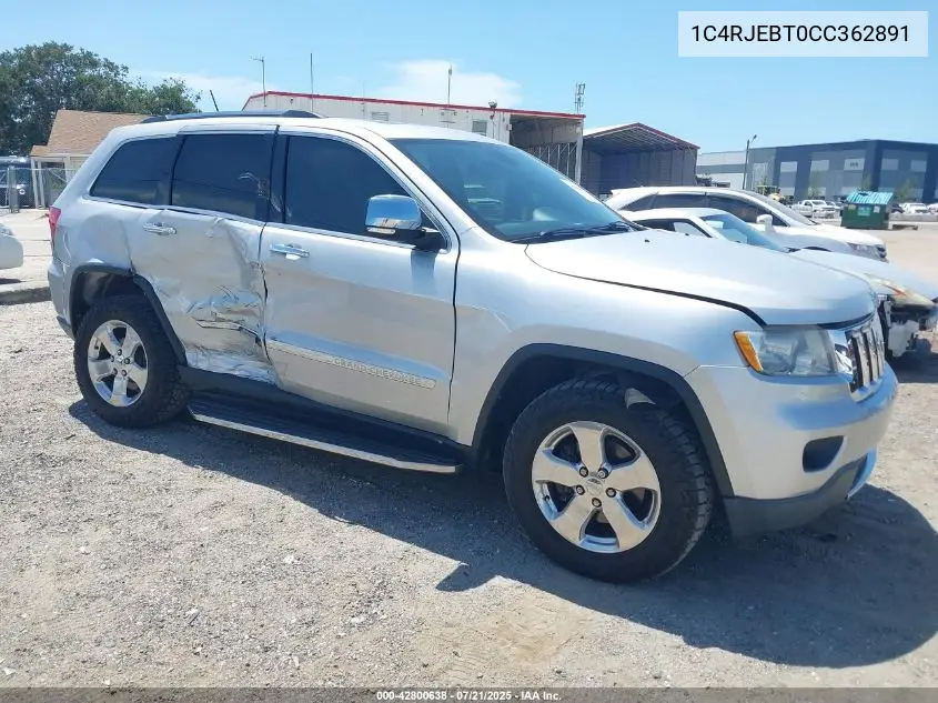 2012 Jeep Grand Cherokee Limited VIN: 1C4RJEBT0CC362891 Lot: 42800638