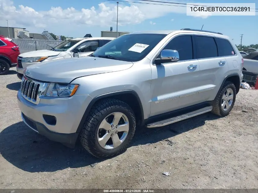 2012 Jeep Grand Cherokee Limited VIN: 1C4RJEBT0CC362891 Lot: 42800638