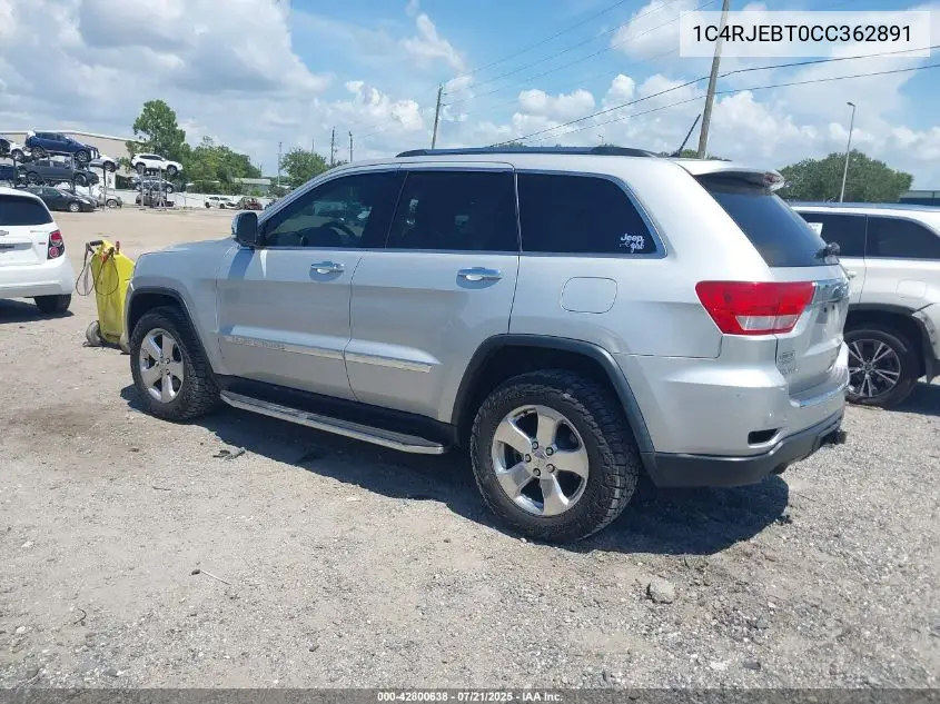 2012 Jeep Grand Cherokee Limited VIN: 1C4RJEBT0CC362891 Lot: 42800638