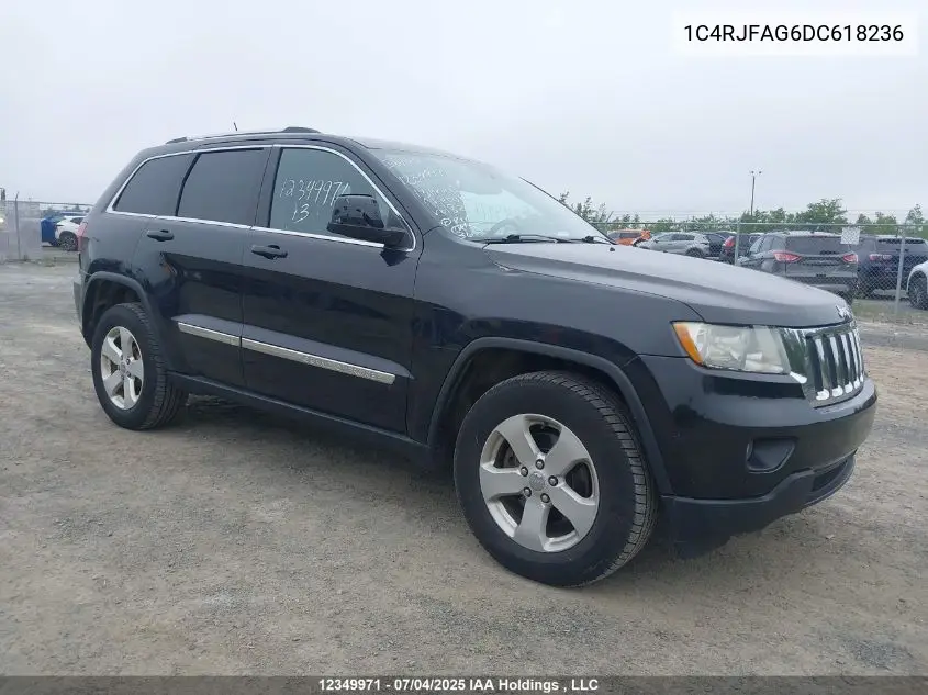 2013 Jeep Grand Cherokee Laredo VIN: 1C4RJFAG6DC618236 Lot: 12349971
