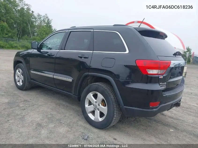 2013 Jeep Grand Cherokee Laredo VIN: 1C4RJFAG6DC618236 Lot: 12349971