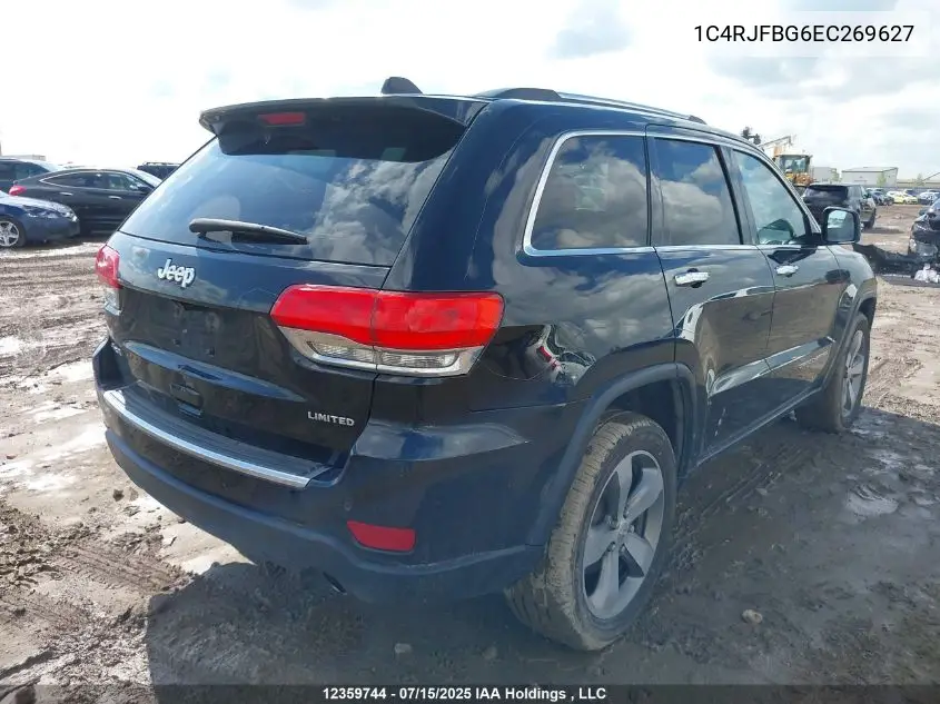 2014 Jeep Grand Cherokee Limited VIN: 1C4RJFBG6EC269627 Lot: 12359744