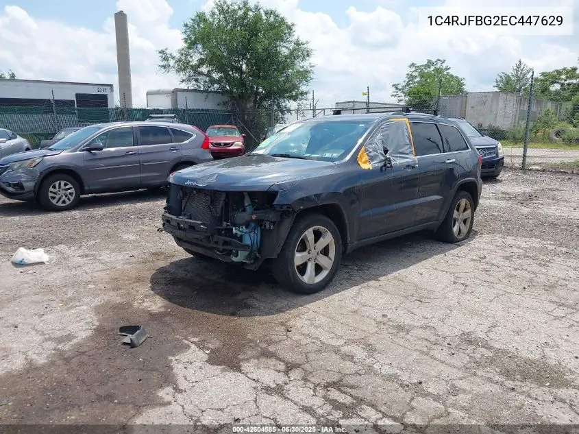 2014 Jeep Grand Cherokee Limited VIN: 1C4RJFBG2EC447629 Lot: 42604585