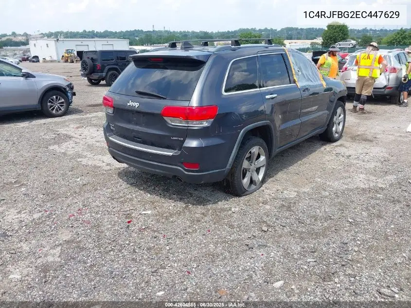 2014 Jeep Grand Cherokee Limited VIN: 1C4RJFBG2EC447629 Lot: 42604585