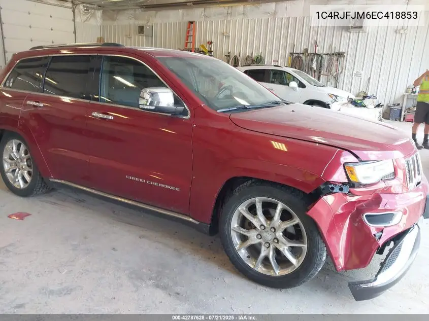 2014 Jeep Grand Cherokee Summit VIN: 1C4RJFJM6EC418853 Lot: 42787628