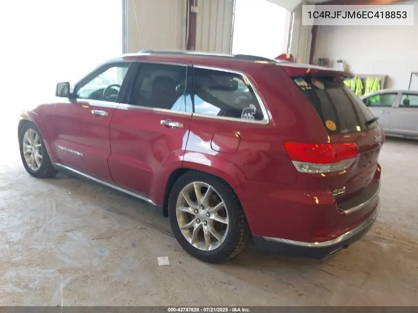 2014 Jeep Grand Cherokee Summit VIN: 1C4RJFJM6EC418853 Lot: 42787628