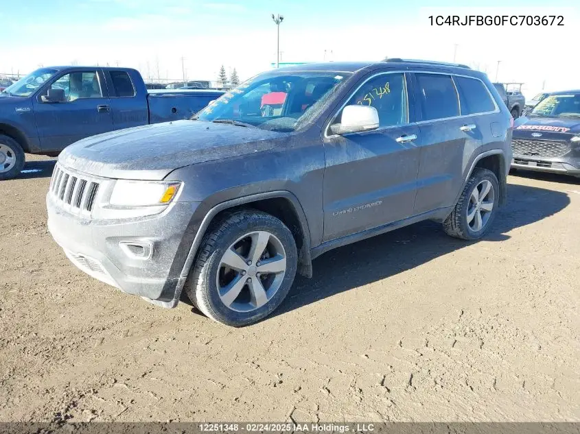 2015 Jeep Grand Cherokee Limited VIN: 1C4RJFBG0FC703672 Lot: 12251348
