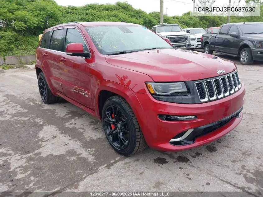 2015 Jeep Grand Cherokee Srt VIN: 1C4RJFDJ3FC637630 Lot: 12318217