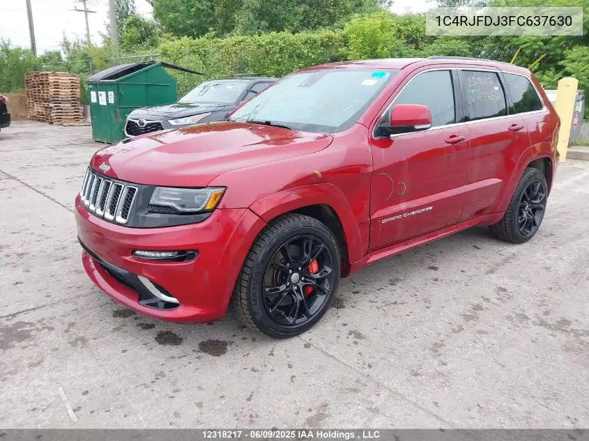 2015 Jeep Grand Cherokee Srt VIN: 1C4RJFDJ3FC637630 Lot: 12318217