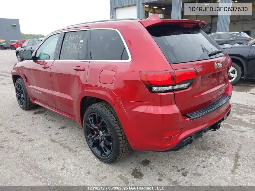 2015 Jeep Grand Cherokee Srt VIN: 1C4RJFDJ3FC637630 Lot: 12318217