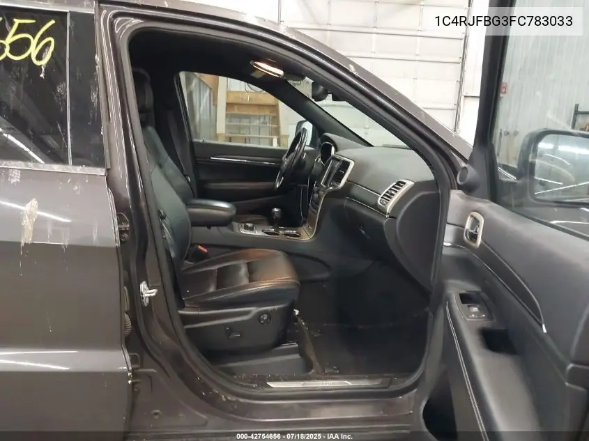 2015 Jeep Grand Cherokee Limited VIN: 1C4RJFBG3FC783033 Lot: 42754656