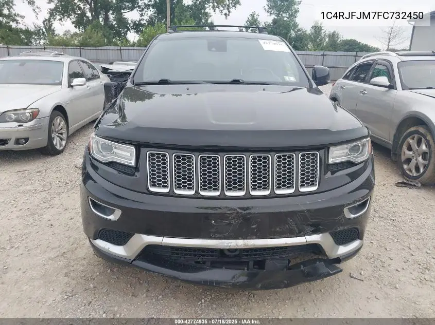 2015 Jeep Grand Cherokee Summit VIN: 1C4RJFJM7FC732450 Lot: 42774935